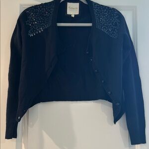 Heritage 1981 Black Cardigan with Sequin Detail